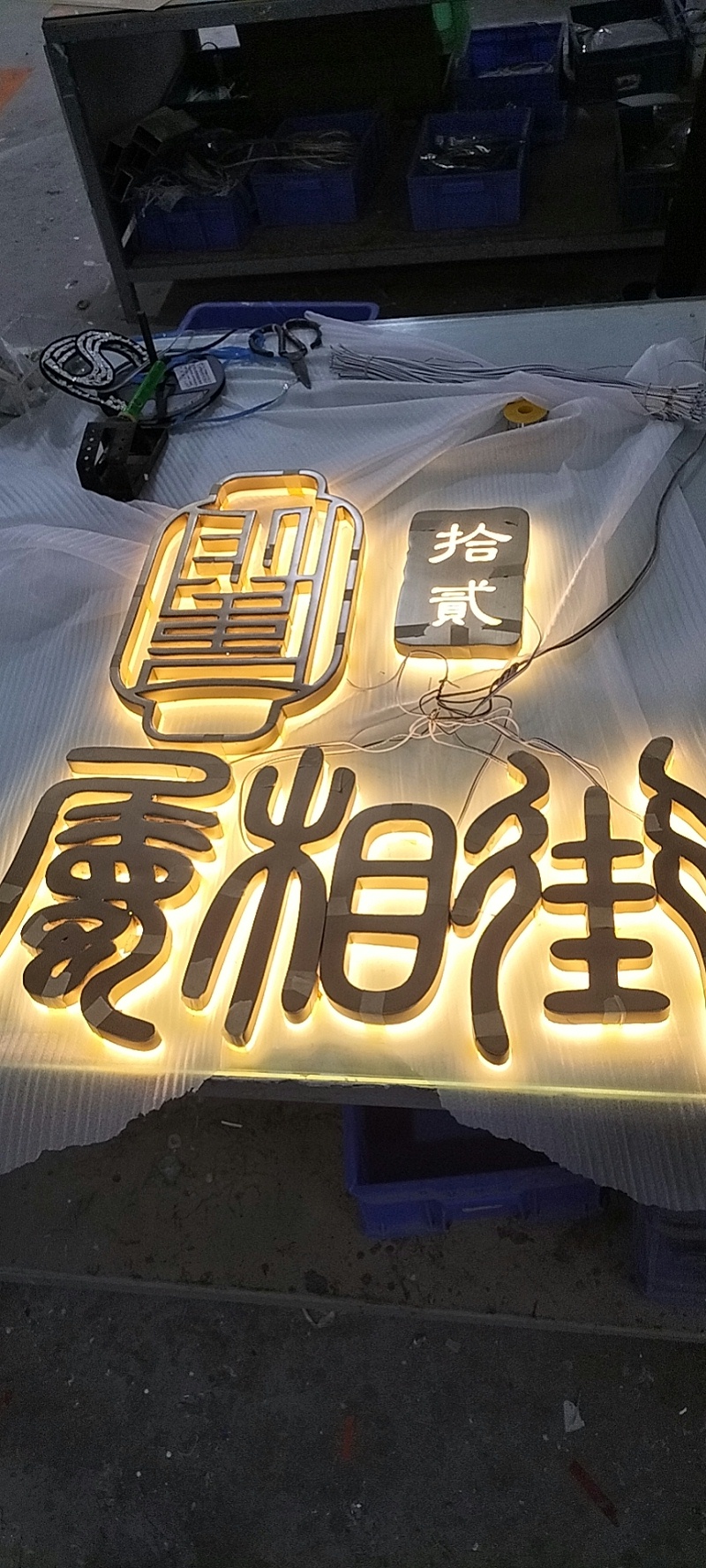 背体发光字